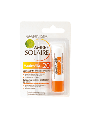 proteção solar ambre solaire lábios stick protetor